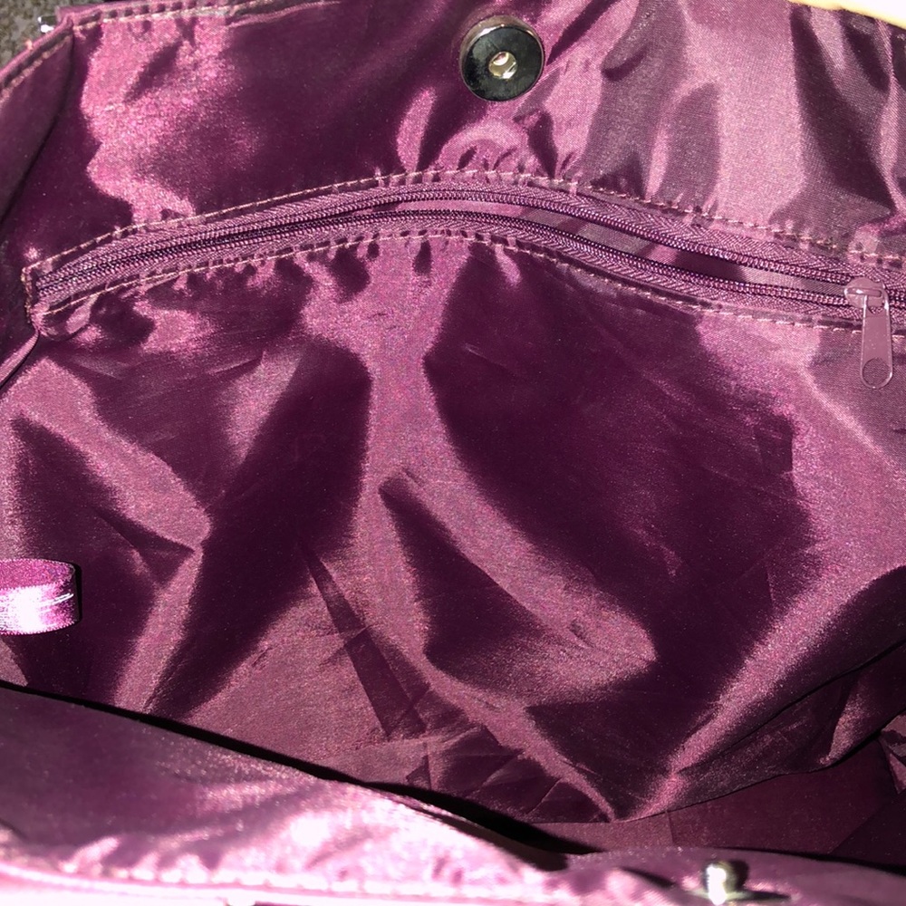Calvin Klein Dark Purple Purse Shoulder Bag - Picture 8 of 8